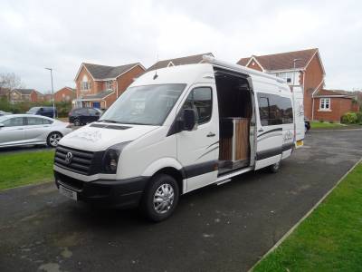 VW Crafter, 2013, 3 berth, 4 belted seats, slide out conversion for sale