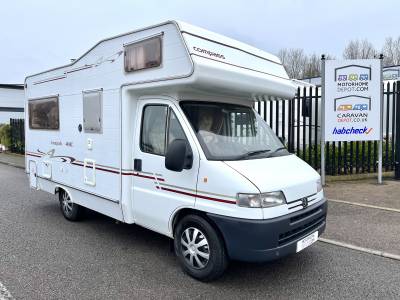 Compass Avantgarde 400 4 berth Rear lounge over cab bed motorhome for sale