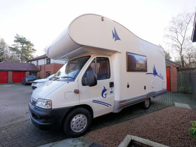 2004 Elnagh Marlin 59, 5-Berth, 6-Seatbelts, Over-cab Double Bed, Motorhome.