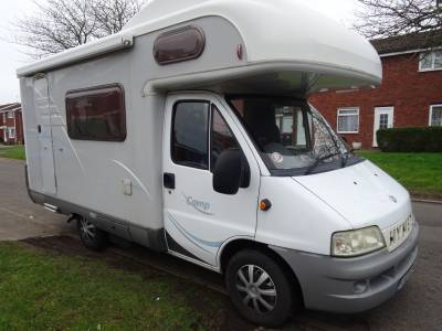 Hymer Camp C544K Fiat Ducato 2003 4 Berth Over Cab Bed Motorhome For Sale