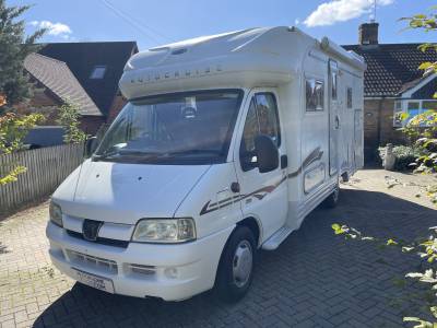 Autocruise Starblazer 4 berth 2 seat belts garage to fit a scooter