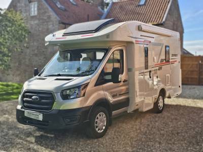 Rollerteam Zefiro 665,3500kg,solar,bike rack,hab aircon 4belt,4berth