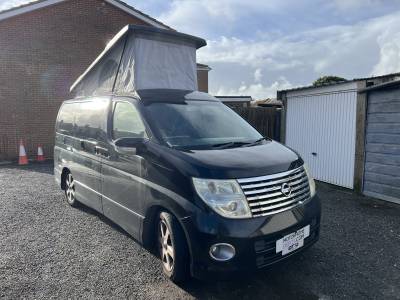 Nissan Elgrand Camper Pop Top 4 Berth 4 Belt Semi Auto Import Petrol 93K