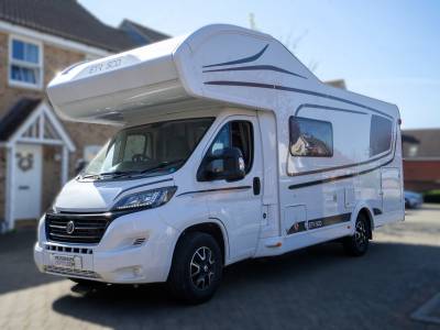 2021 Etrusco A7300 DB - 6 Berth Fixed Rear Bed, Scooter Garage - Overcab bed