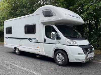 2010 BESSACARR E495 6 BERTH 6 BELTS U-SHAPED LOUNGE MOTORHOME FOR SALE.