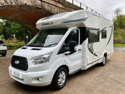 Chausson Flash 610, 2017, rear garage, drop down bed motorhome for sale