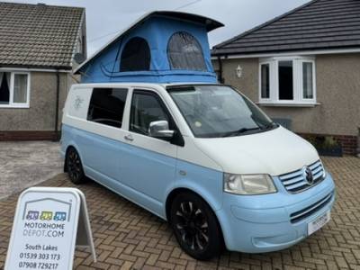 2009 Volkswagen Transporter Auto T5 TDI SWB Blue & White T28 174bhp Skyline Pop