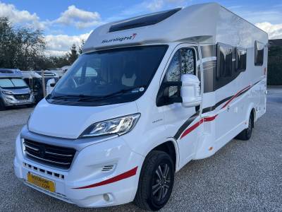 Sunlight T69S, 2017, 4 berth, rear garage, rear island bed coachbuilt motorhome