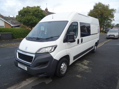 Peugeot Boxer  2 Berth 3 Travel Seats Rear Fixed Bed and Garage Motorhome Camper For Sale