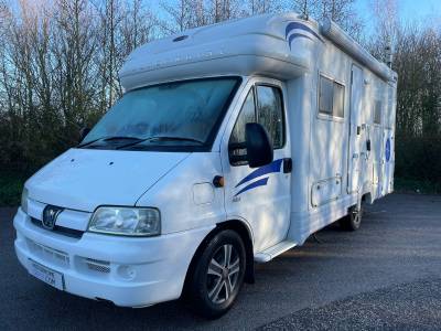 Autocruise Starblazer 4 berth rear transverse bed with large garage coachbuilt motorhome for sale