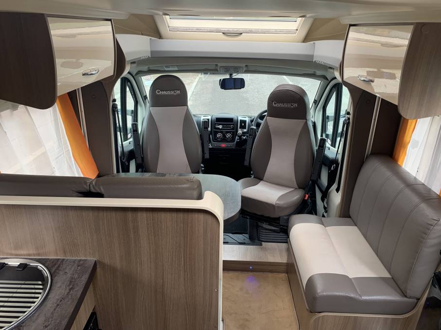 Chausson 718EB 4 berth 4 belts rear fixed island bed family