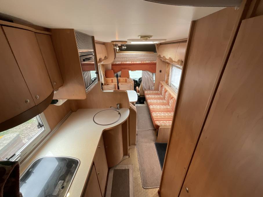 Burstner Argos 7472 rear over garage bed 7 berth motorhome for sale