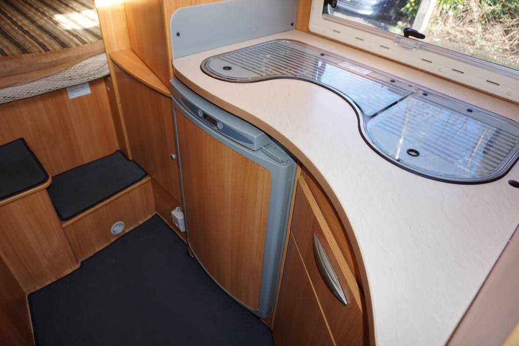 Chausson 75 4 berth fixed rear bed above garage motorhome