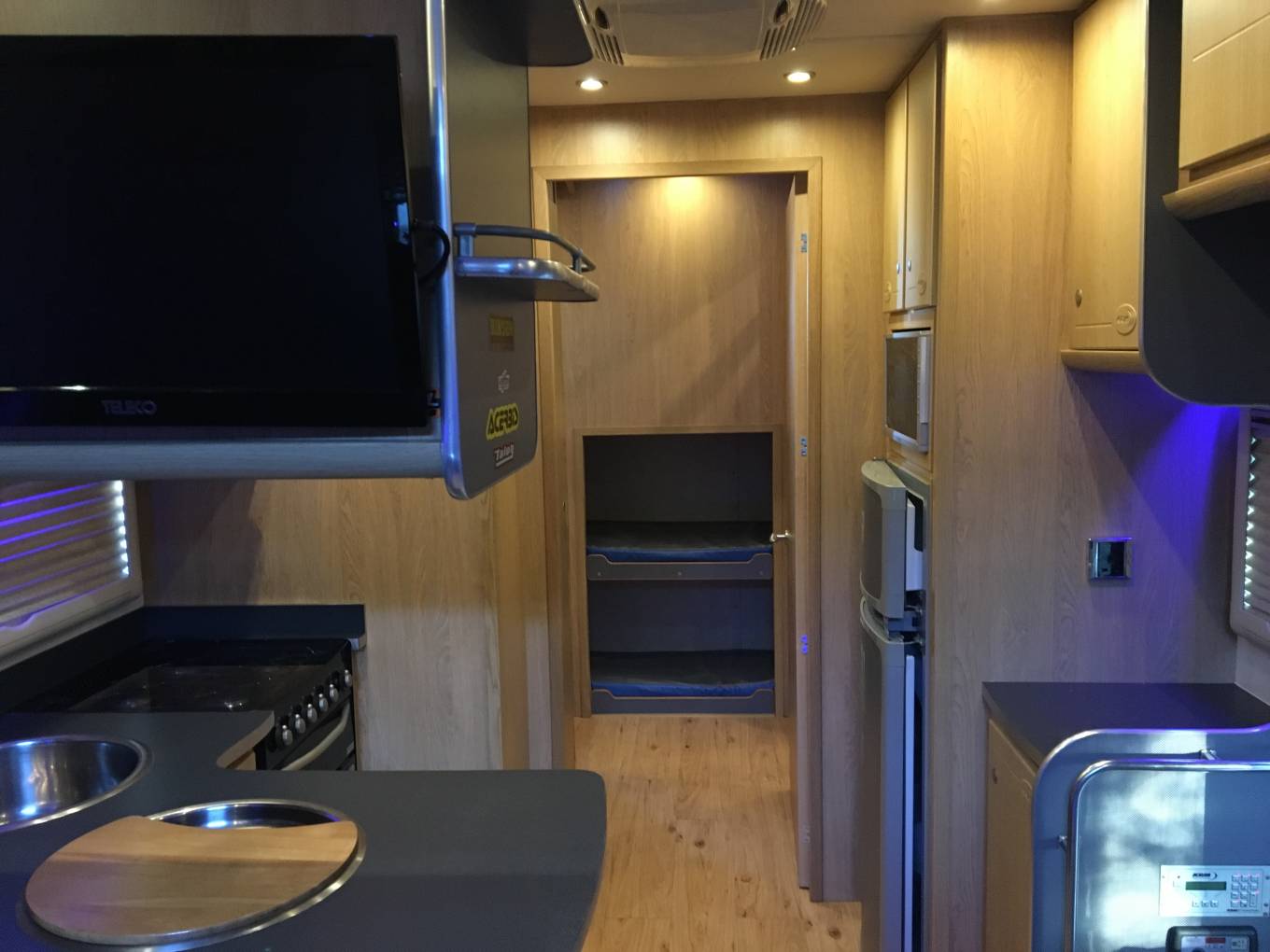 KRM Mercedese Race Van 6 berth Motorhome with Garage and fixed rear beds