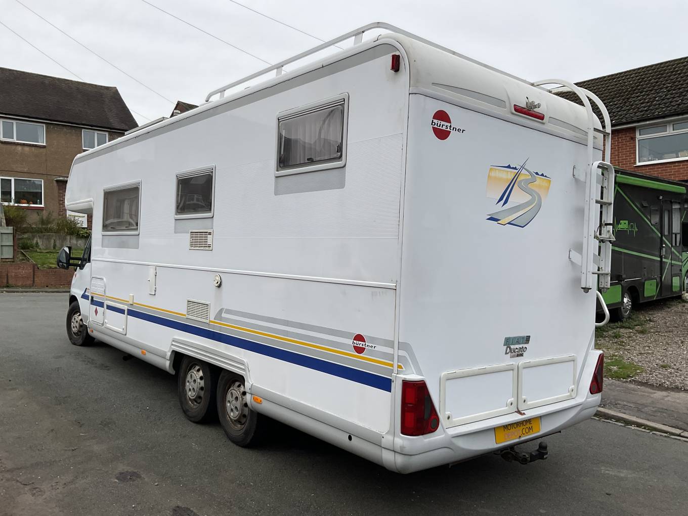 Burstner Argos 7472 rear over garage bed 7 berth motorhome for sale