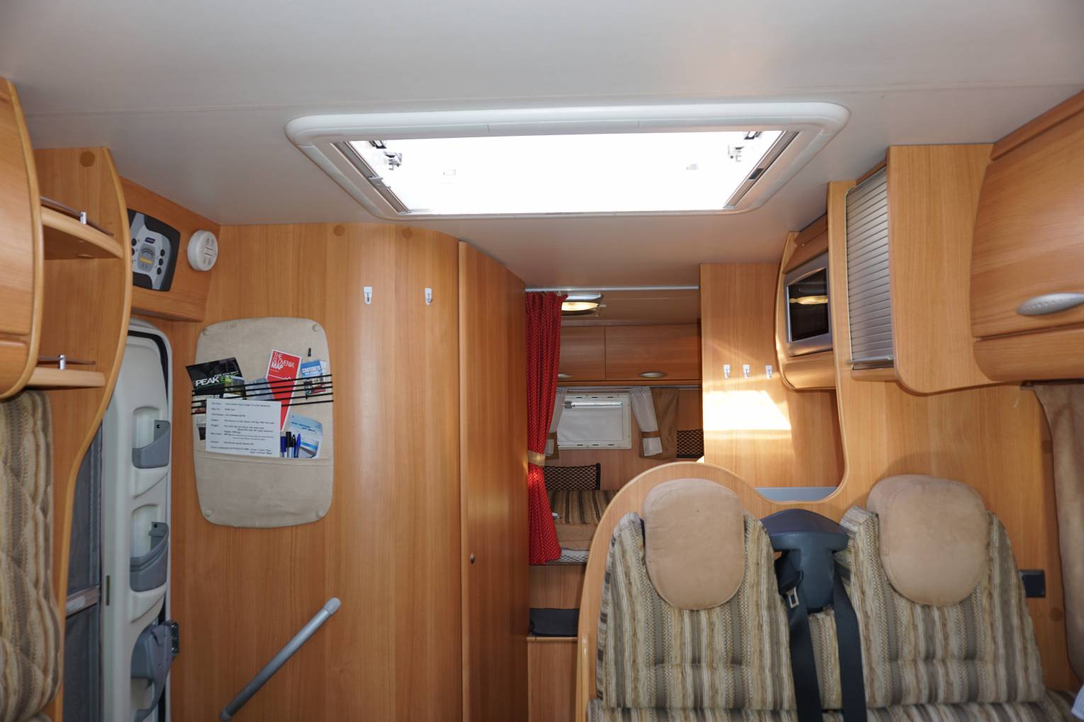 Chausson 75 4 berth fixed rear bed above garage motorhome